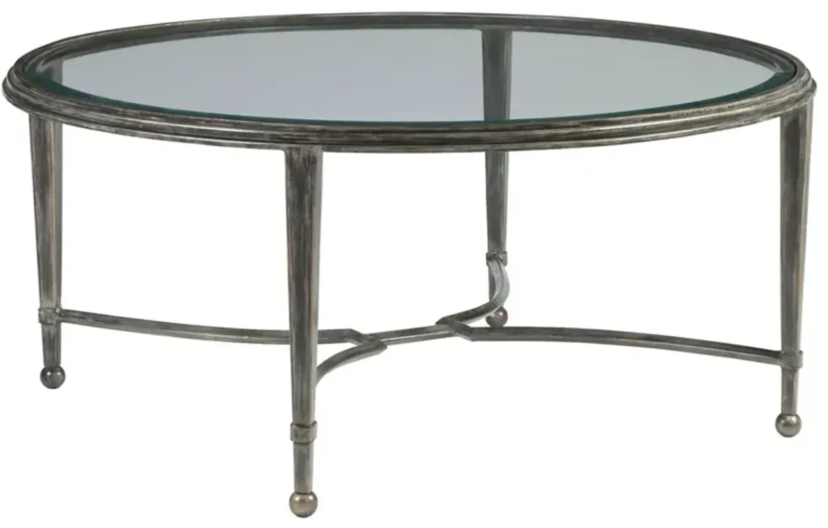 Sangiovese Round Coffee Table, St. Laurent Iron