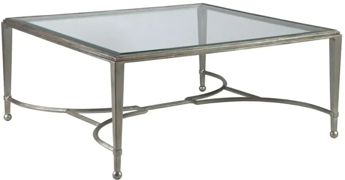 Sangiovese Square Coffee Table, Argento Silver