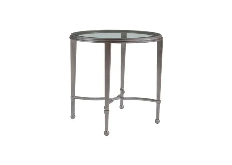 Sangiovese Round Side Table - Argento Silver - Artistica