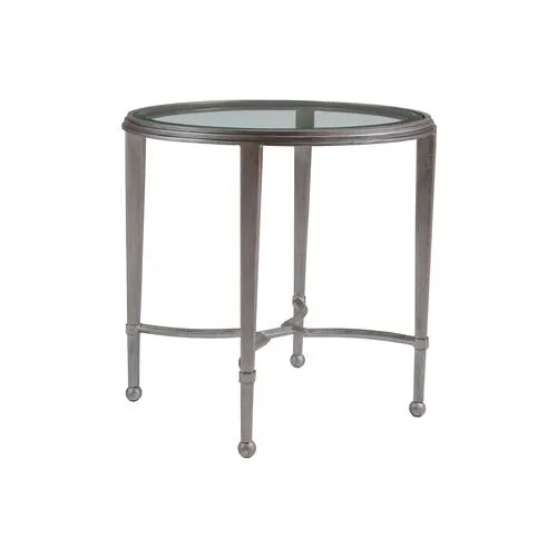 Sangiovese Round Side Table - Argento Silver - Artistica