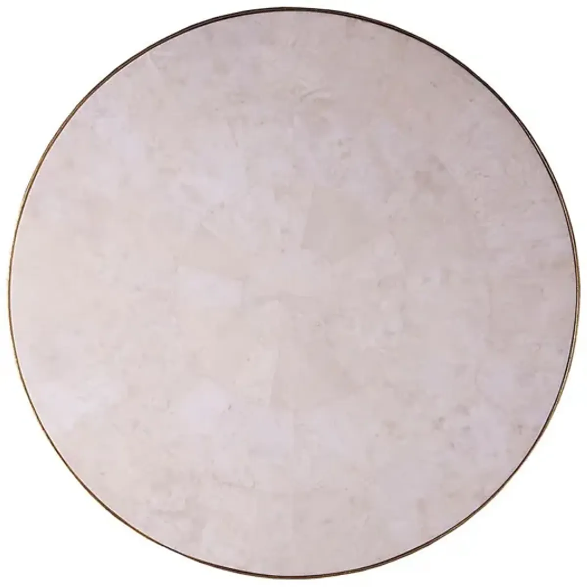 Crystal Stone Coffee Table, White/Gold