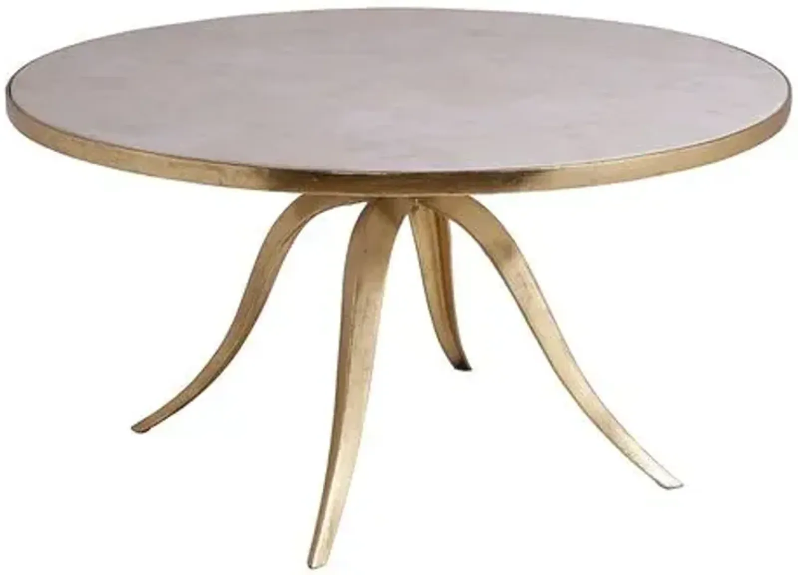 Crystal Stone Coffee Table - White/Gold - Artistica