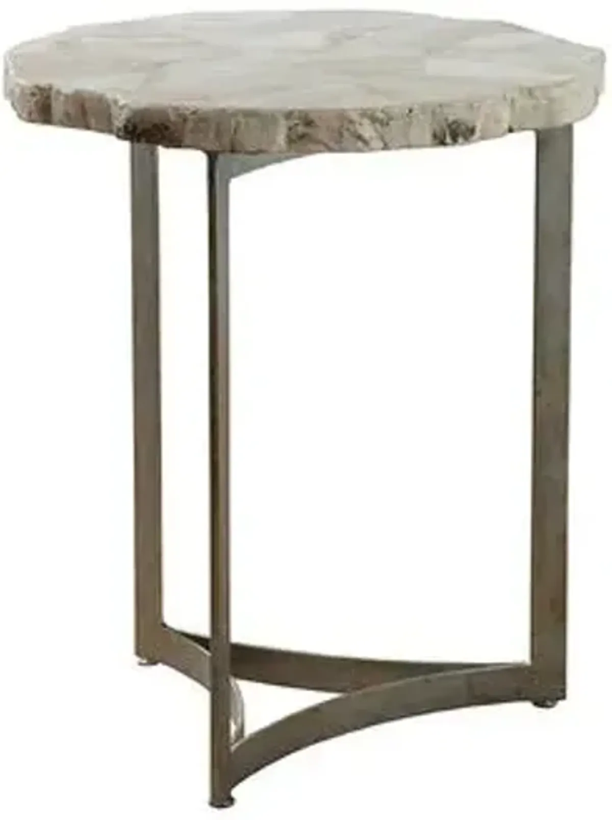 Tate Side Table - Ivory - Artistica - Gold