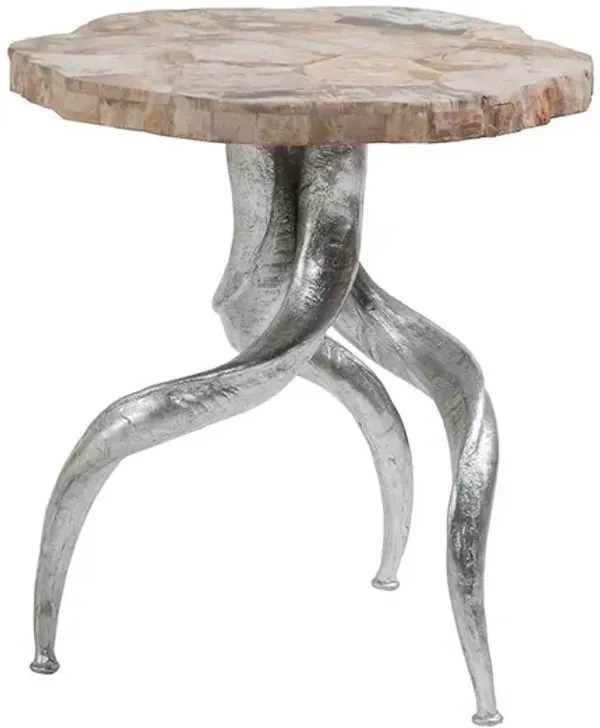 Peck Side Table, Ivory/Multi