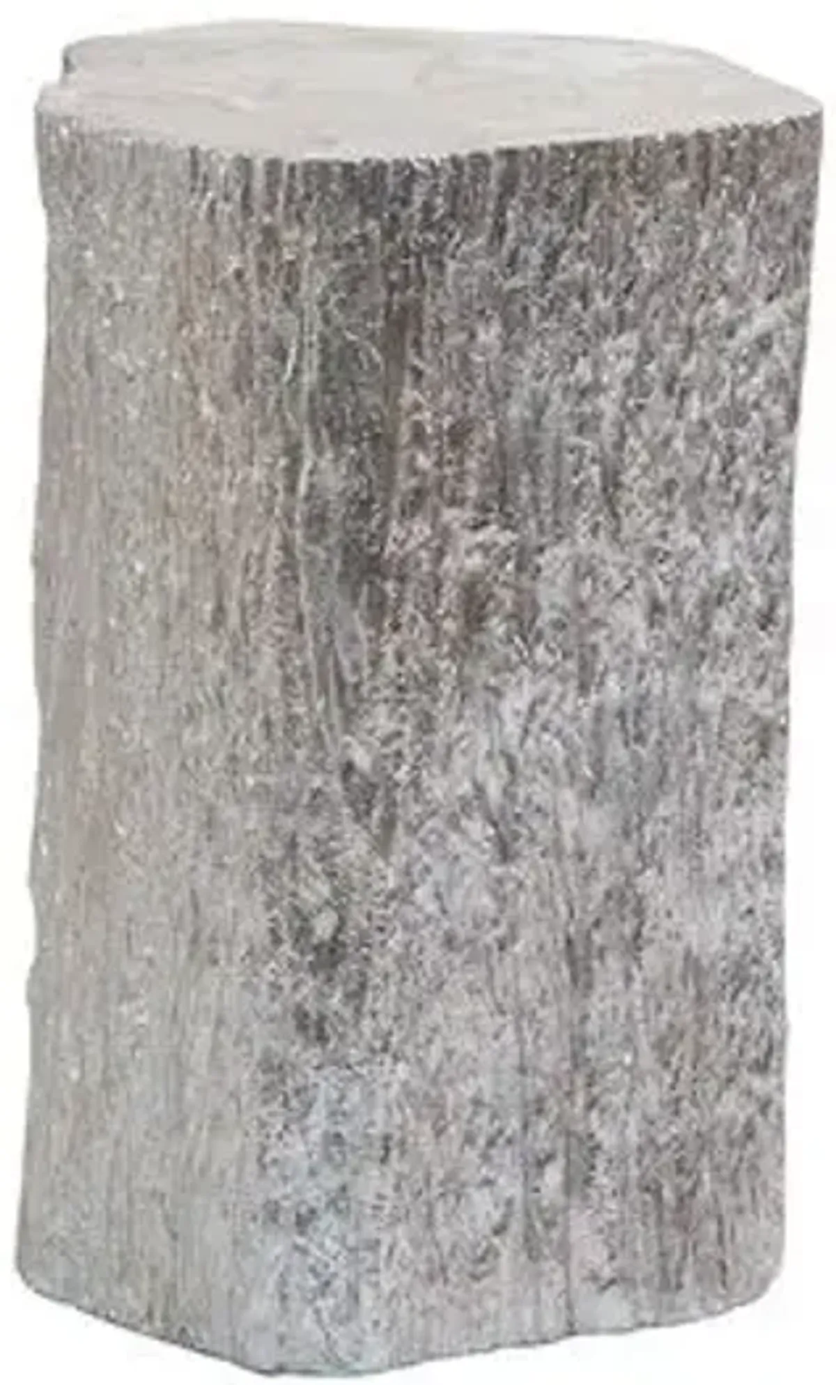 Trunk Segment Tall Side Table - Silver Leaf - Artistica