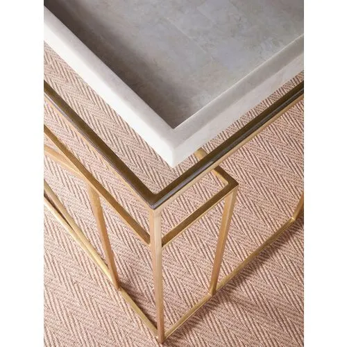 Cumulus Writing Desk - White/Gold - Artistica