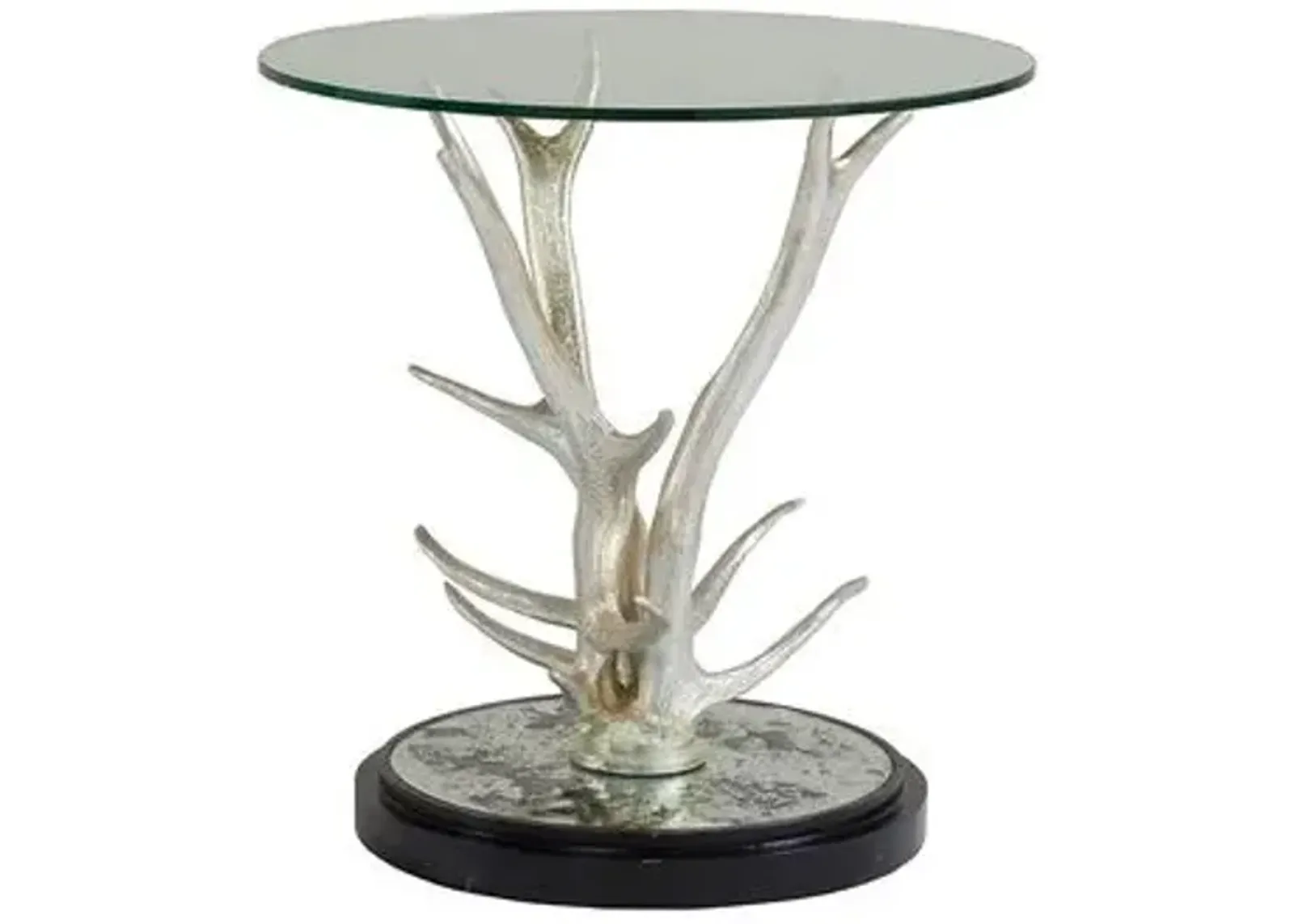 Teton Side Table - Silver Leaf - Artistica