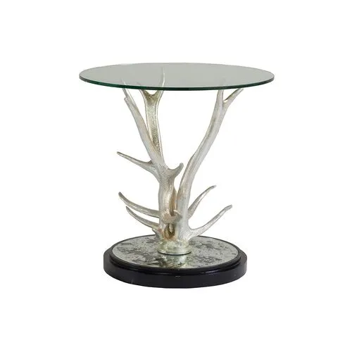 Teton Side Table - Silver Leaf - Artistica