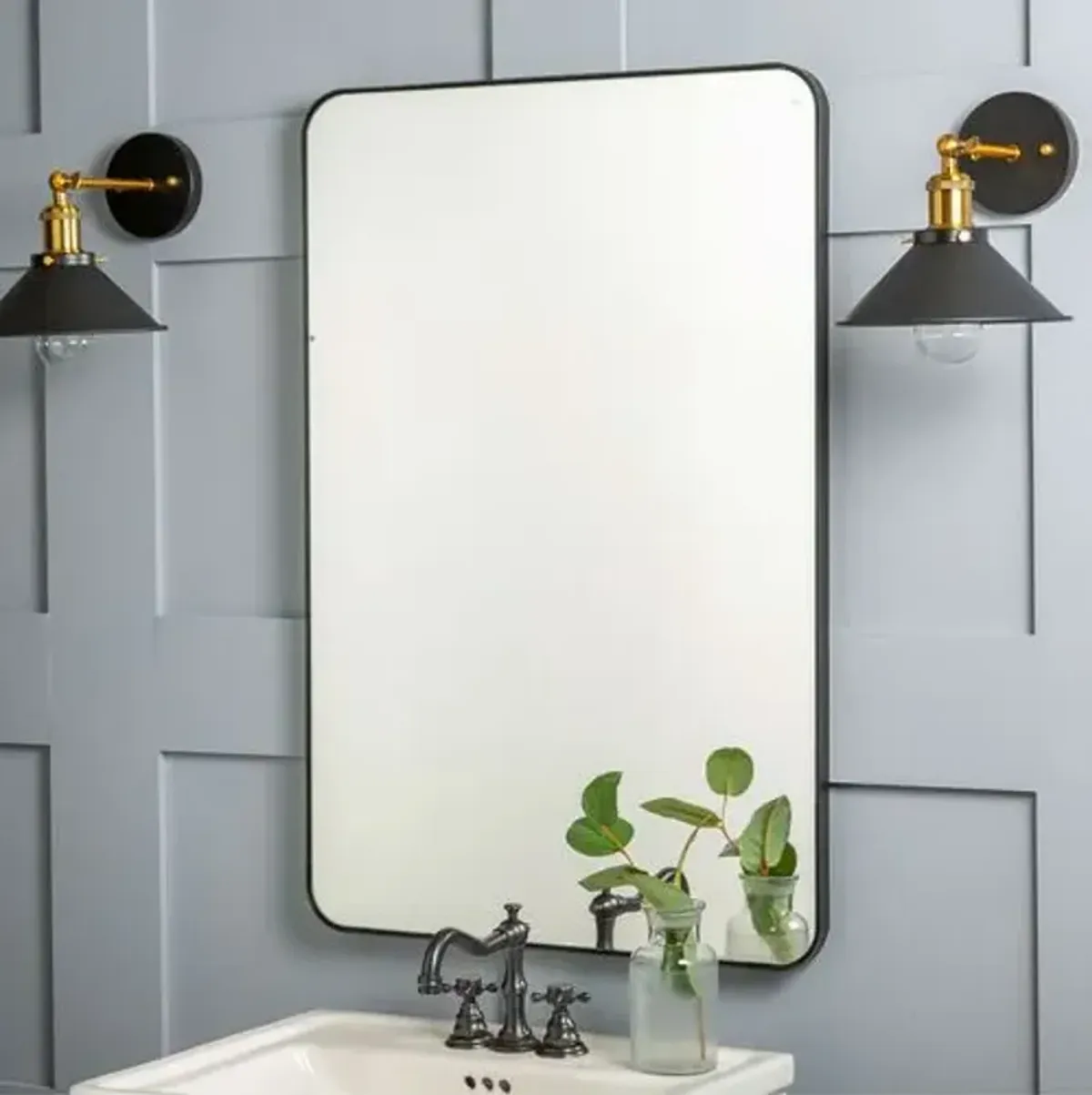 Franco Wall Mirror - Matte Black