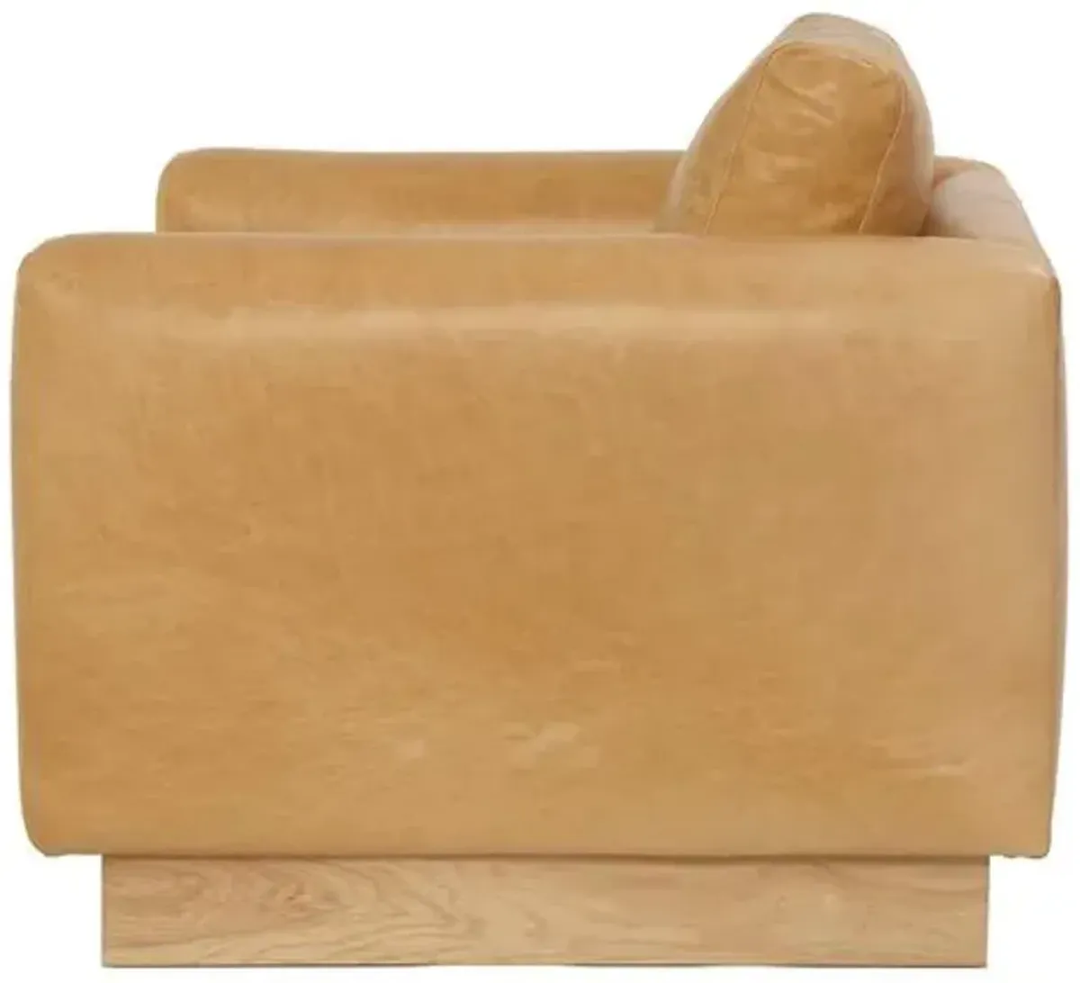 Furh Club Chair - Camel Leather - Community