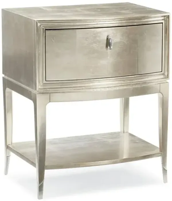 Aviana Nightstand, Silver Leaf