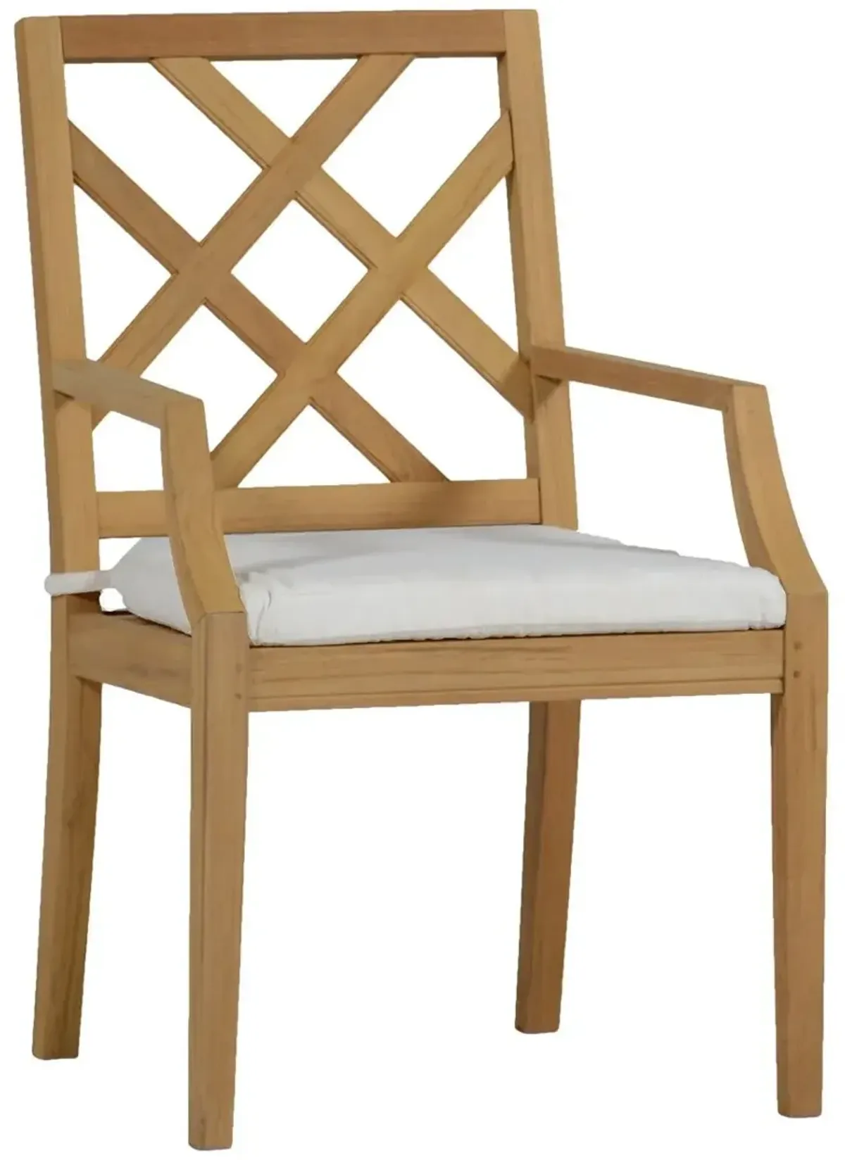 Haley Teak Armchair, Natural/White