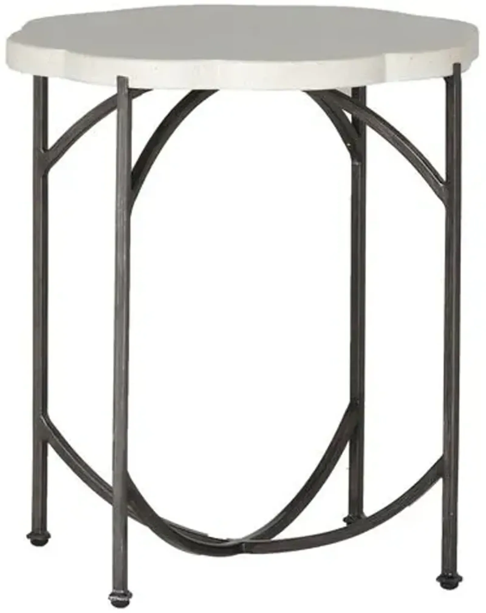 Gillian Outdoor Side Table - Gray/White Superstone - Summer Classics - Ivory