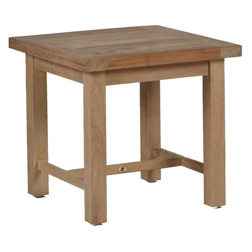 Club Outdoor Teak Side Table - Natural - Summer Classics - Brown