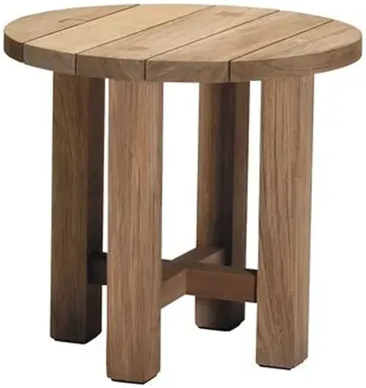 Croquet Teak Outdoor Side Table - Teak - Summer Classics - Brown