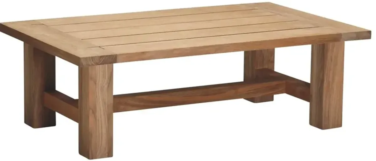 Croquet Outdoor Teak Coffee Table, Natural