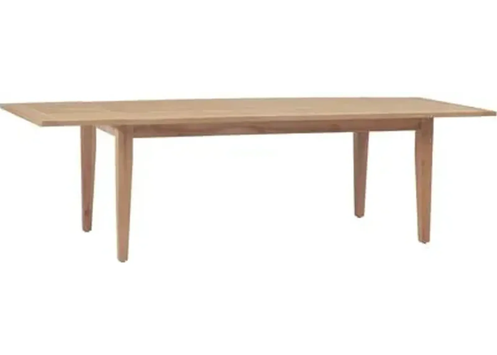 Club Teak Extension Outdoor Dining Table - Natural - Summer Classics