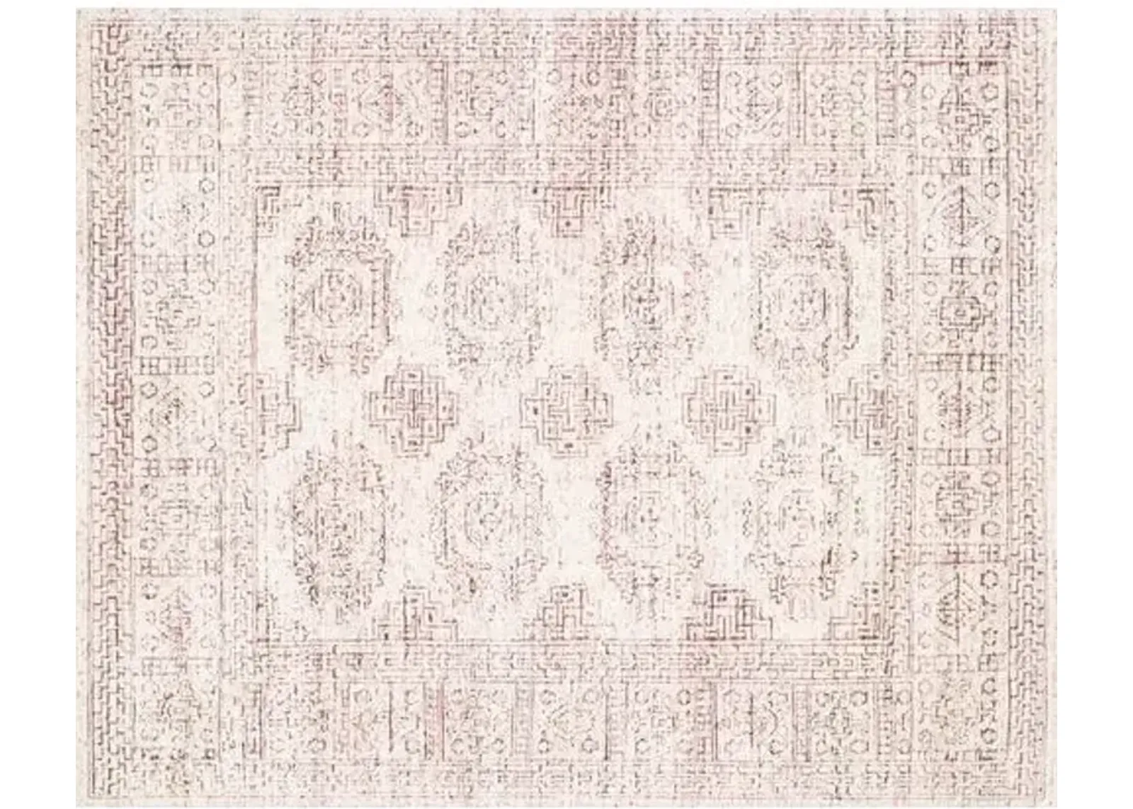 Arley Hand-Knotted Rug - White/Berry - Pink - Pink