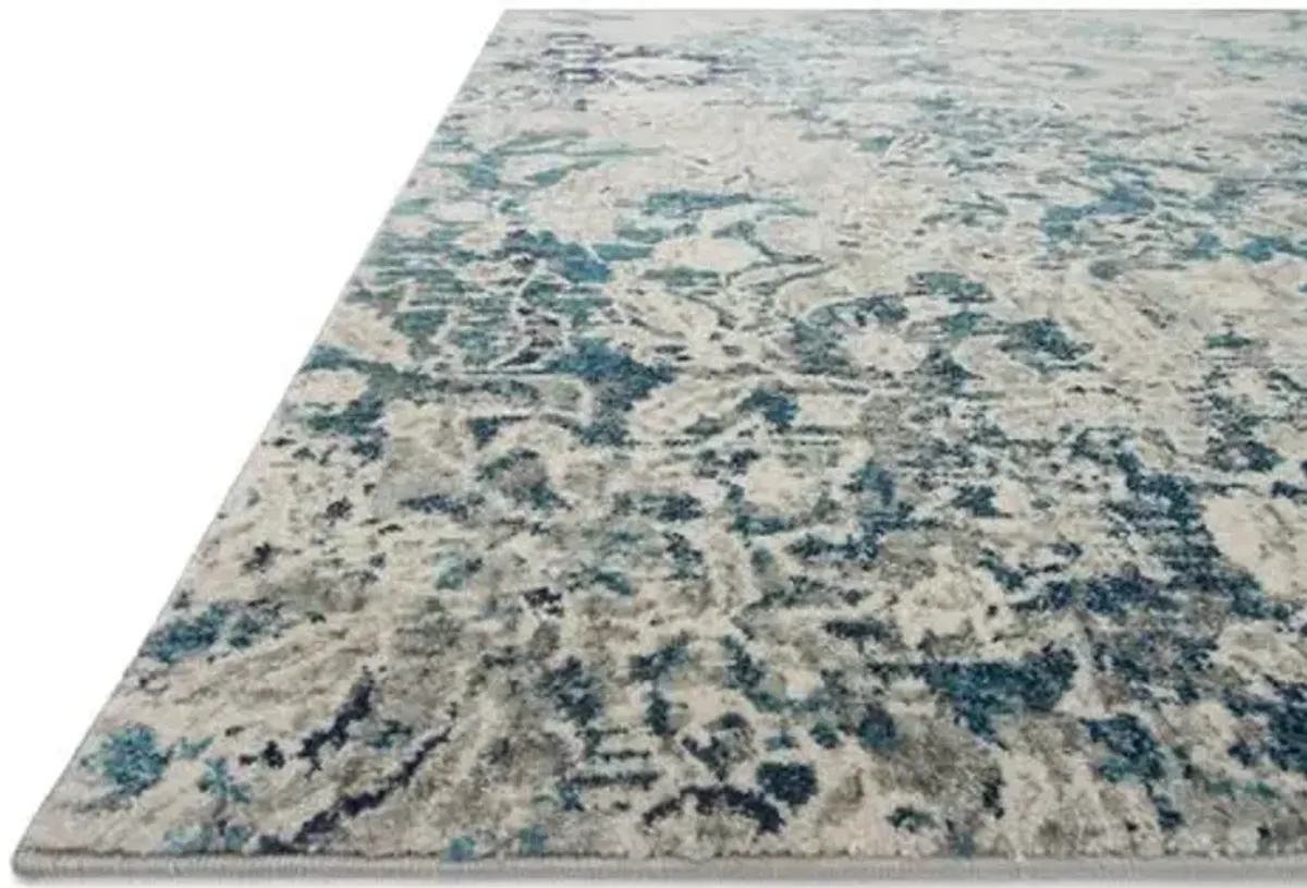 Hoover Rug - Teal/Silver - Green - Green