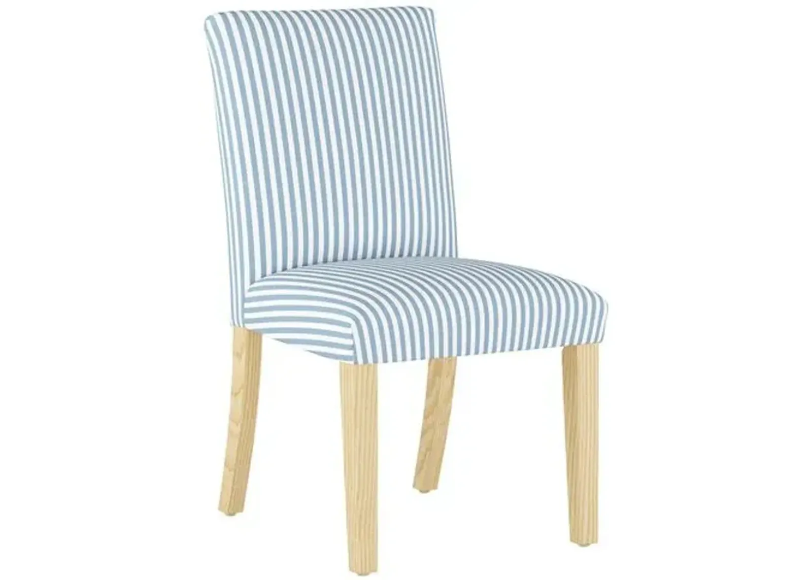 Shannon Side Chair - Stripe - Handcrafted - Blue