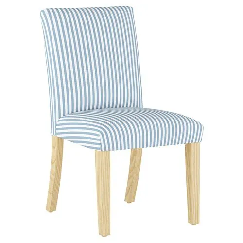 Shannon Side Chair - Stripe - Handcrafted - Blue