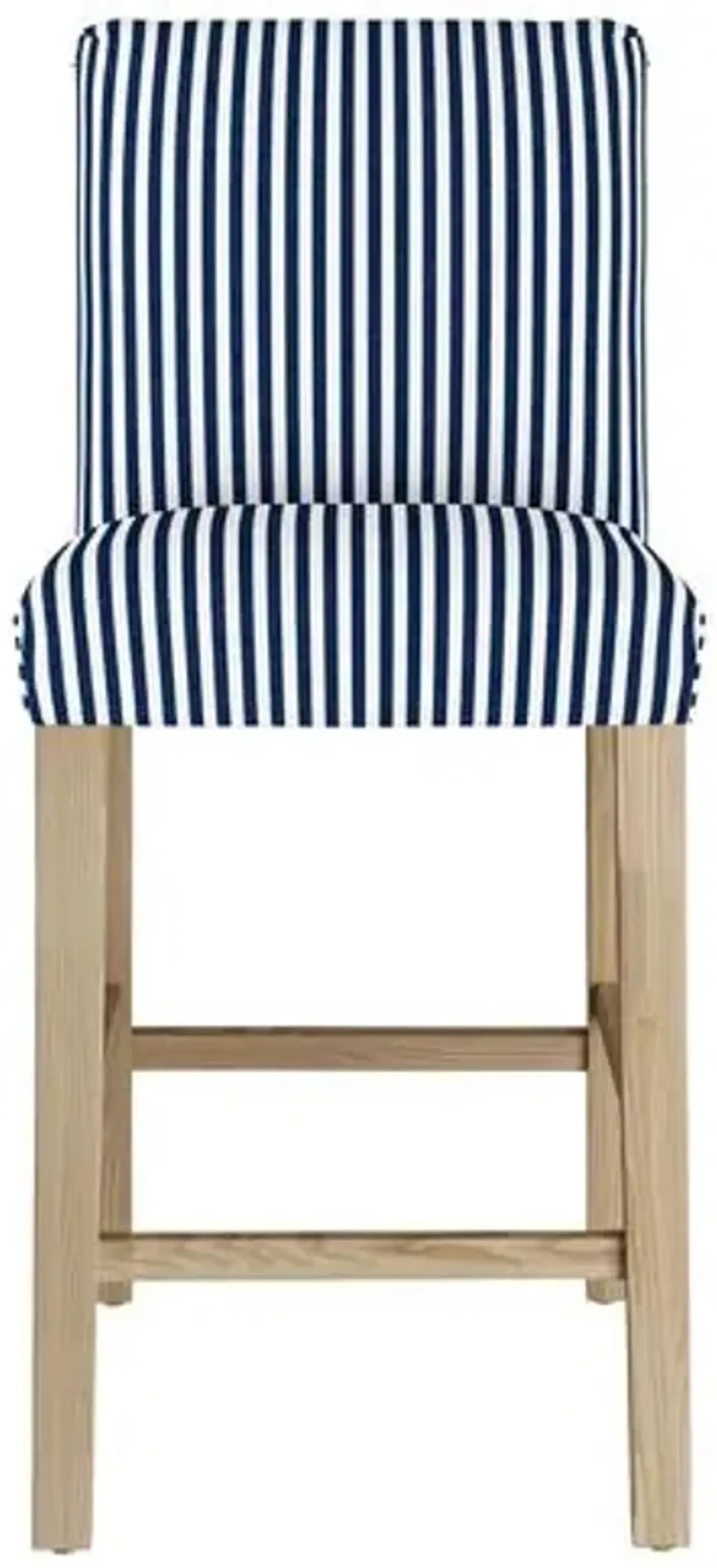 Shannon Barstool - Pinstripe - Blue