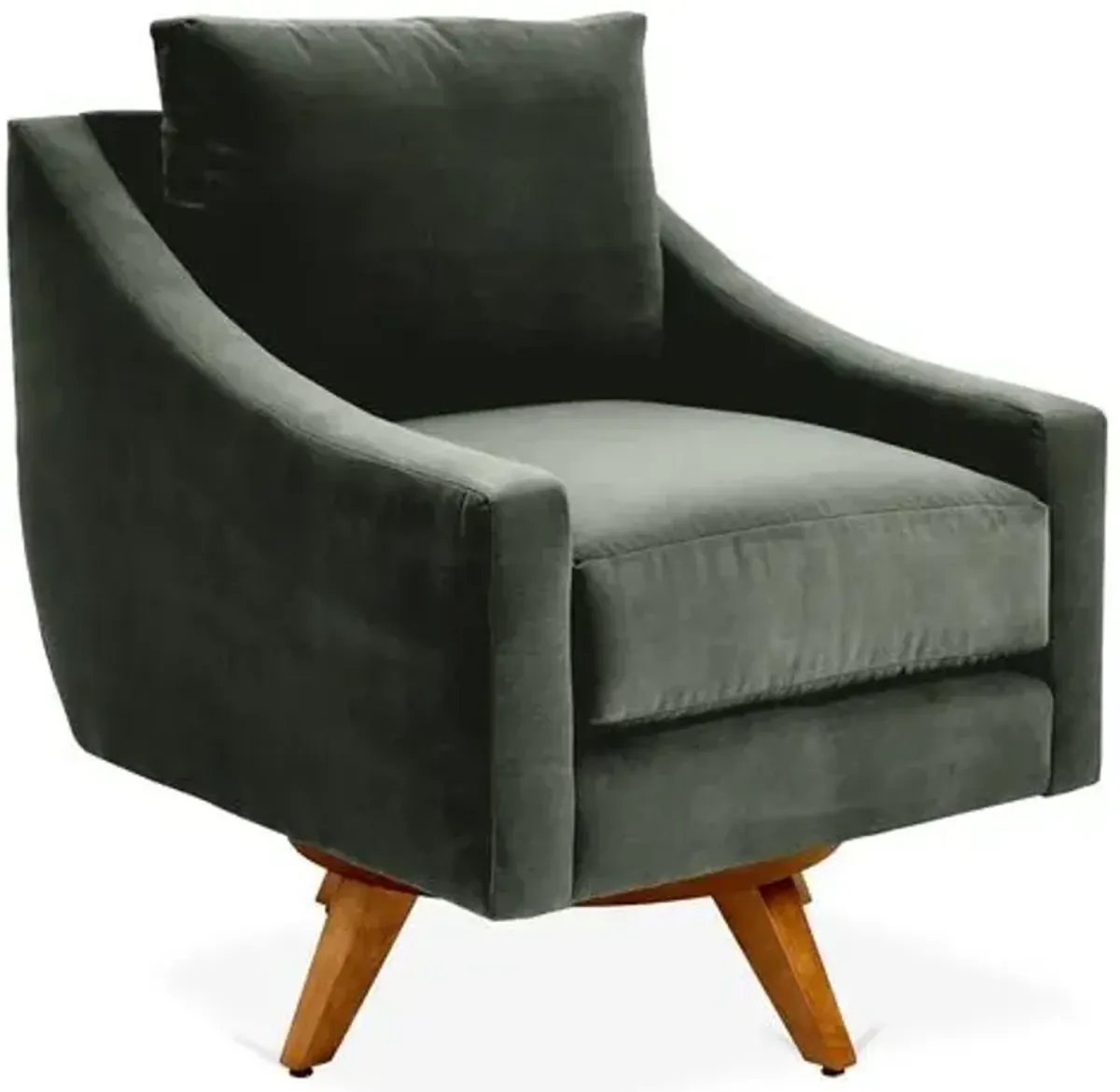 Nash Velvet Swivel Chair