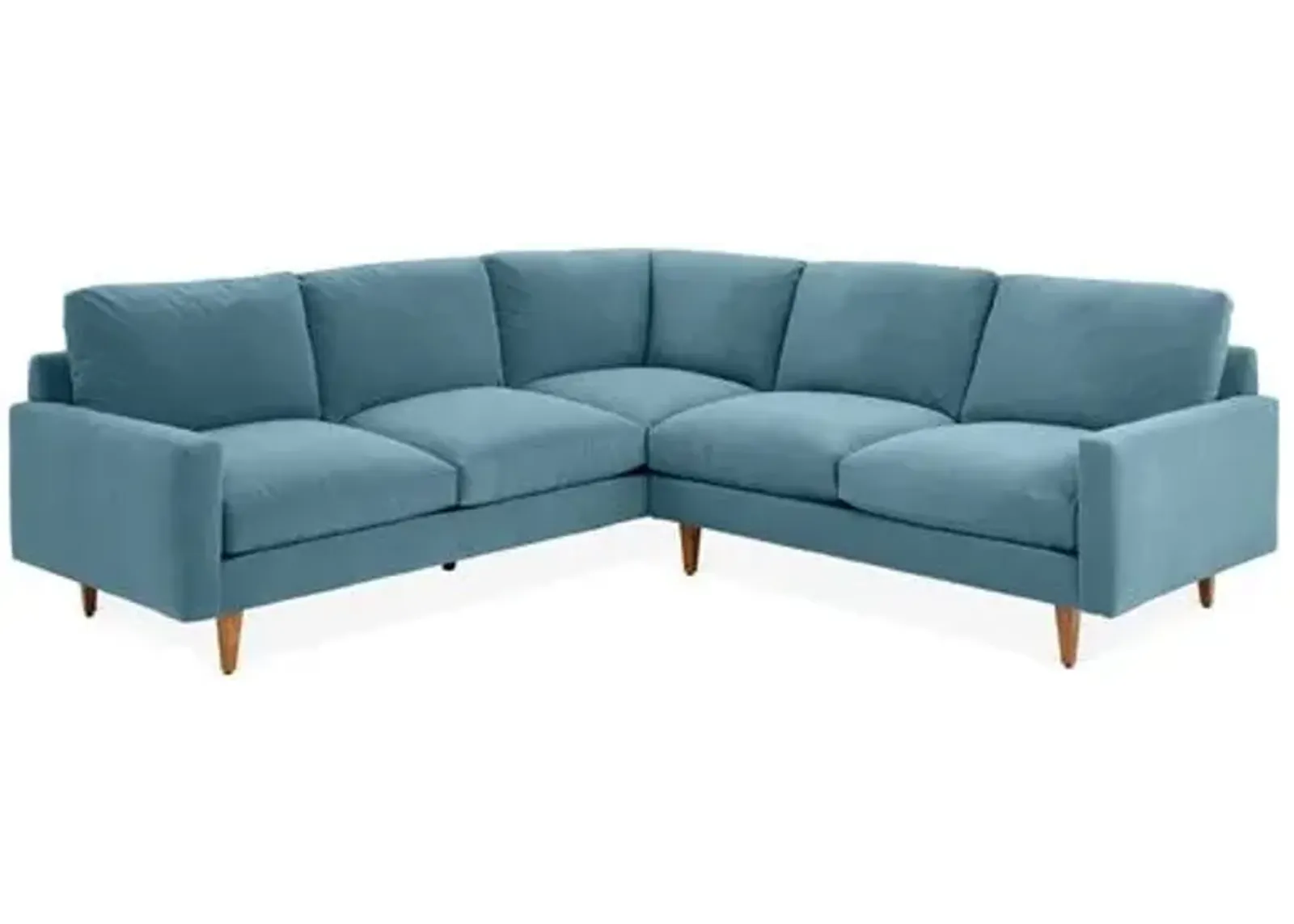 Onslow Velvet Sectional - Blue