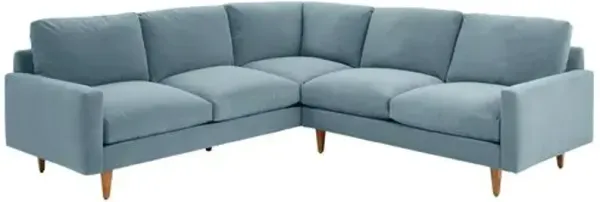 Onslow Velvet Sectional - Blue
