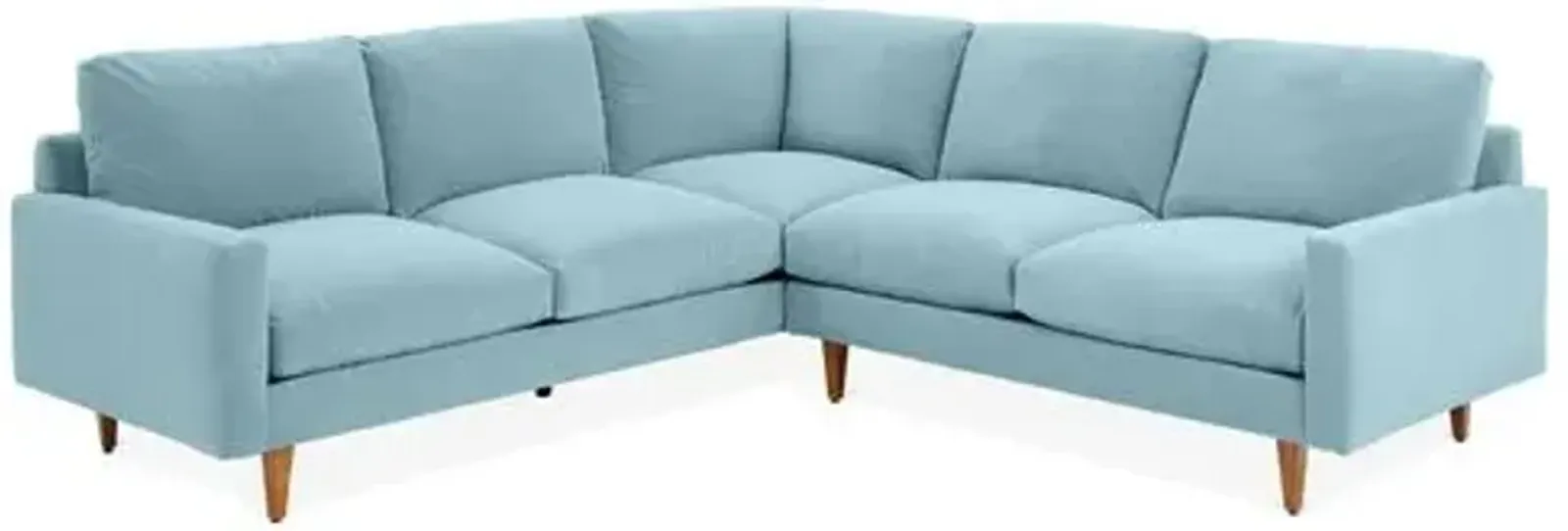 Onslow Velvet Sectional - Blue