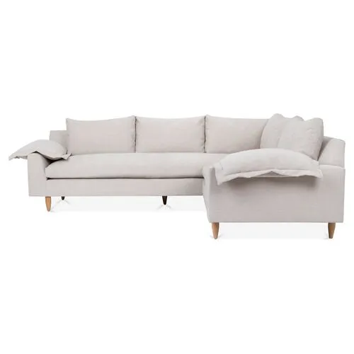 Lewis L-Shaped Sectional - Kim Salmela - Handcrafted - Gray