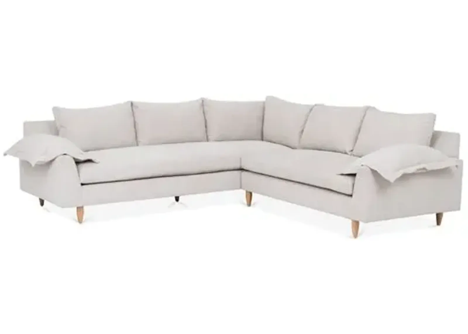 Lewis L-Shaped Sectional - Kim Salmela - Handcrafted - Gray