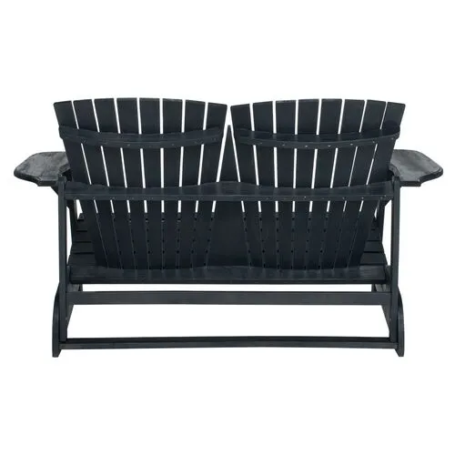 Hampton Outdoor Bench - Dark Slate Gray - Black