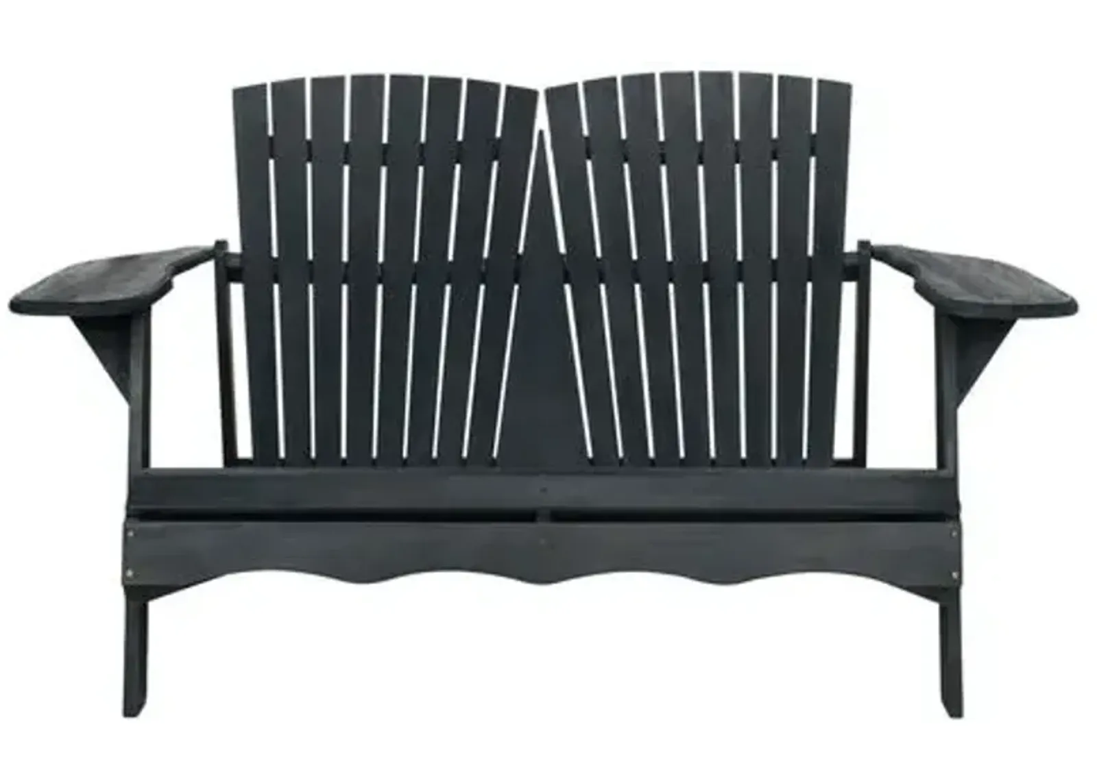 Hampton Outdoor Bench - Dark Slate Gray - Black