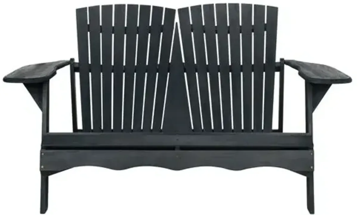 Hampton Outdoor Bench - Dark Slate Gray - Black