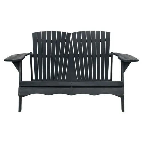 Hampton Outdoor Bench - Dark Slate Gray - Black