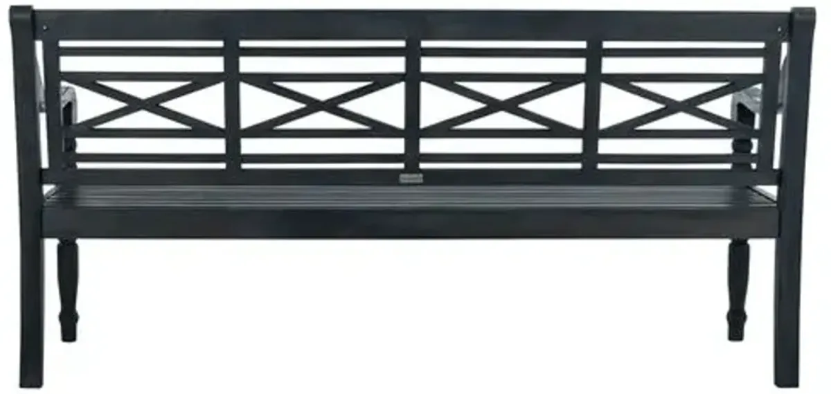 Karla Outdoor Bench - Dark Slate Gray - Black