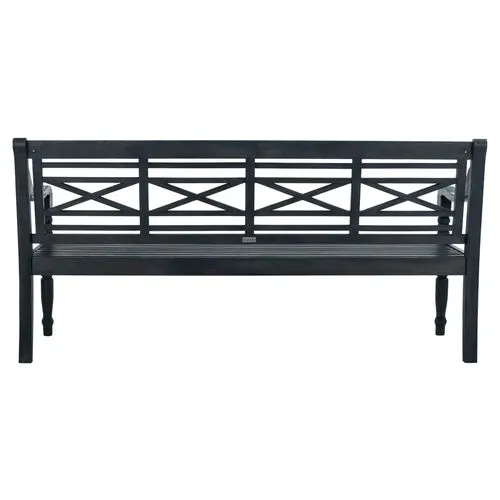 Karla Outdoor Bench - Dark Slate Gray - Black