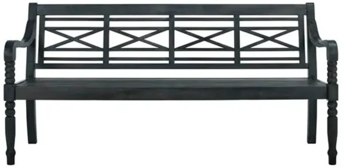 Karla Outdoor Bench - Black