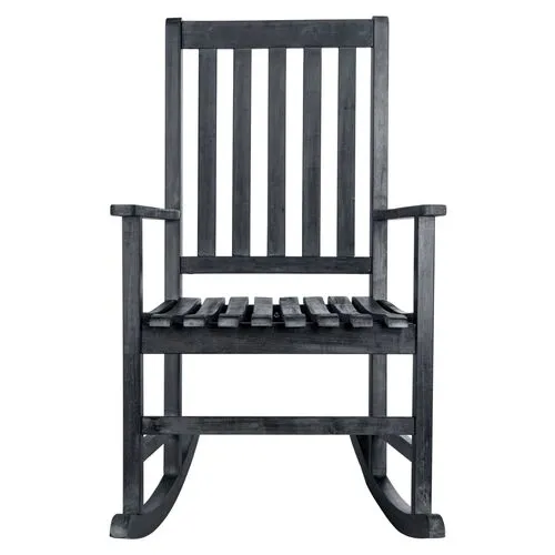 Barstow Outdoor Rocking Chair - Dark Slate Gray - Black