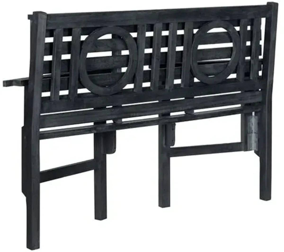 Piedmont Outdoor Bench - Dark Slate Gray - Black