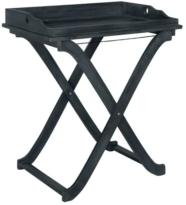 Lysor Tray Side Table, Dark Slate Gray