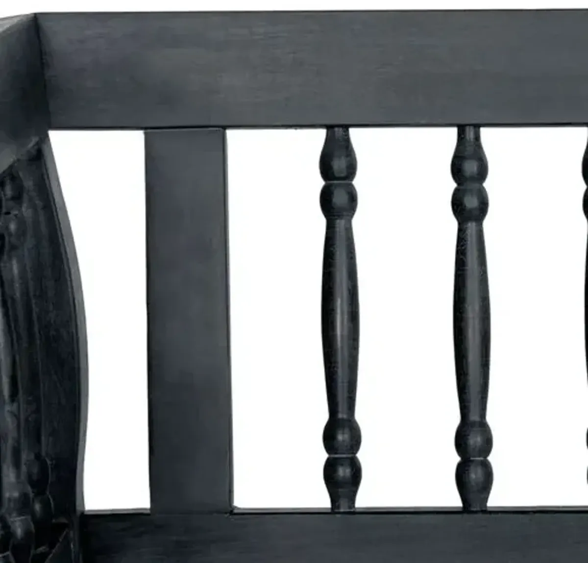 Brentwood Outdoor Bench - Dark Slate Gray - Black