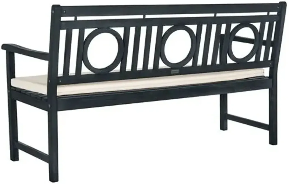 Praia Outdoor Bench - Dark Slate Gray - Ivory