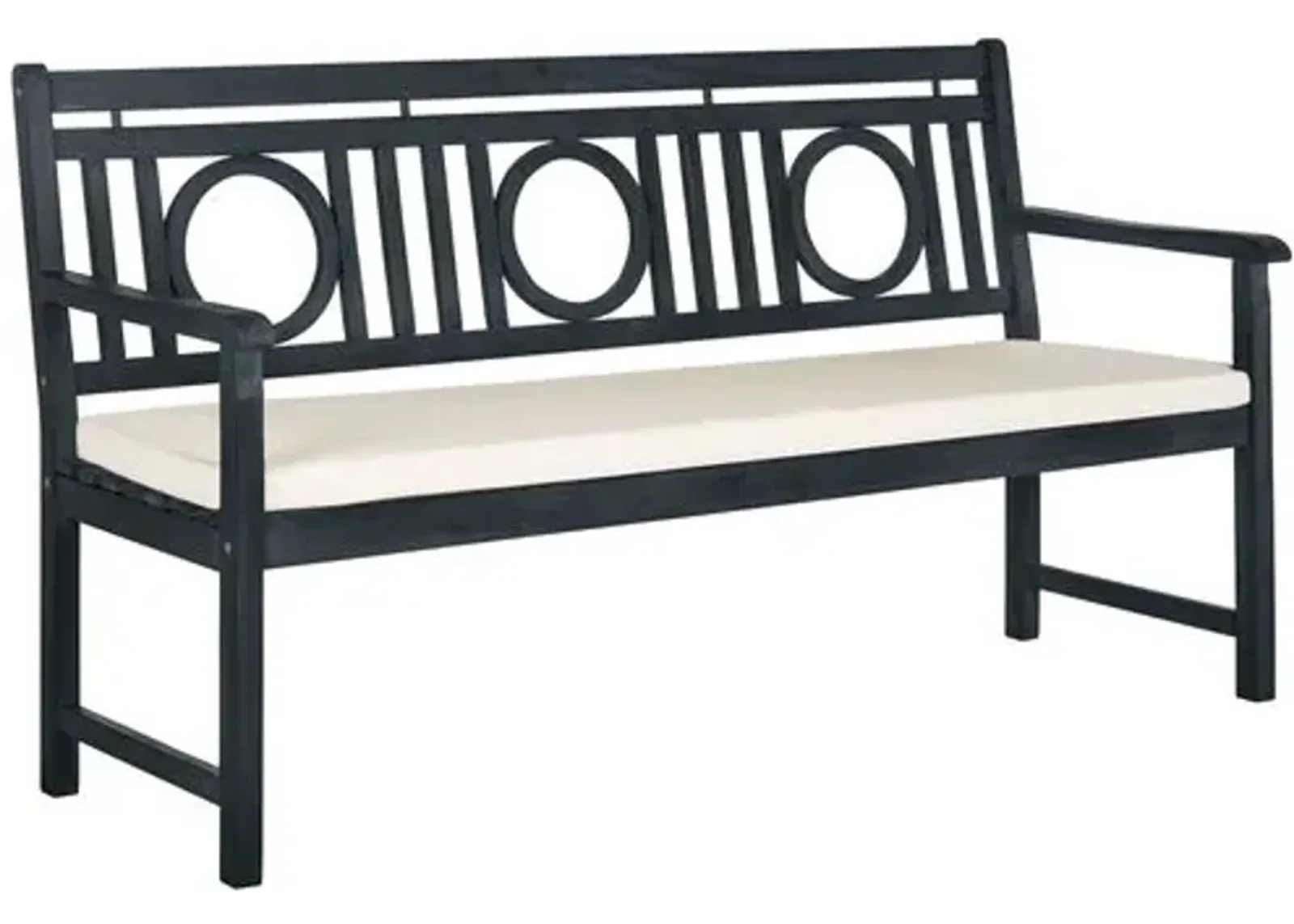 Praia Outdoor Bench - Dark Slate Gray - Ivory