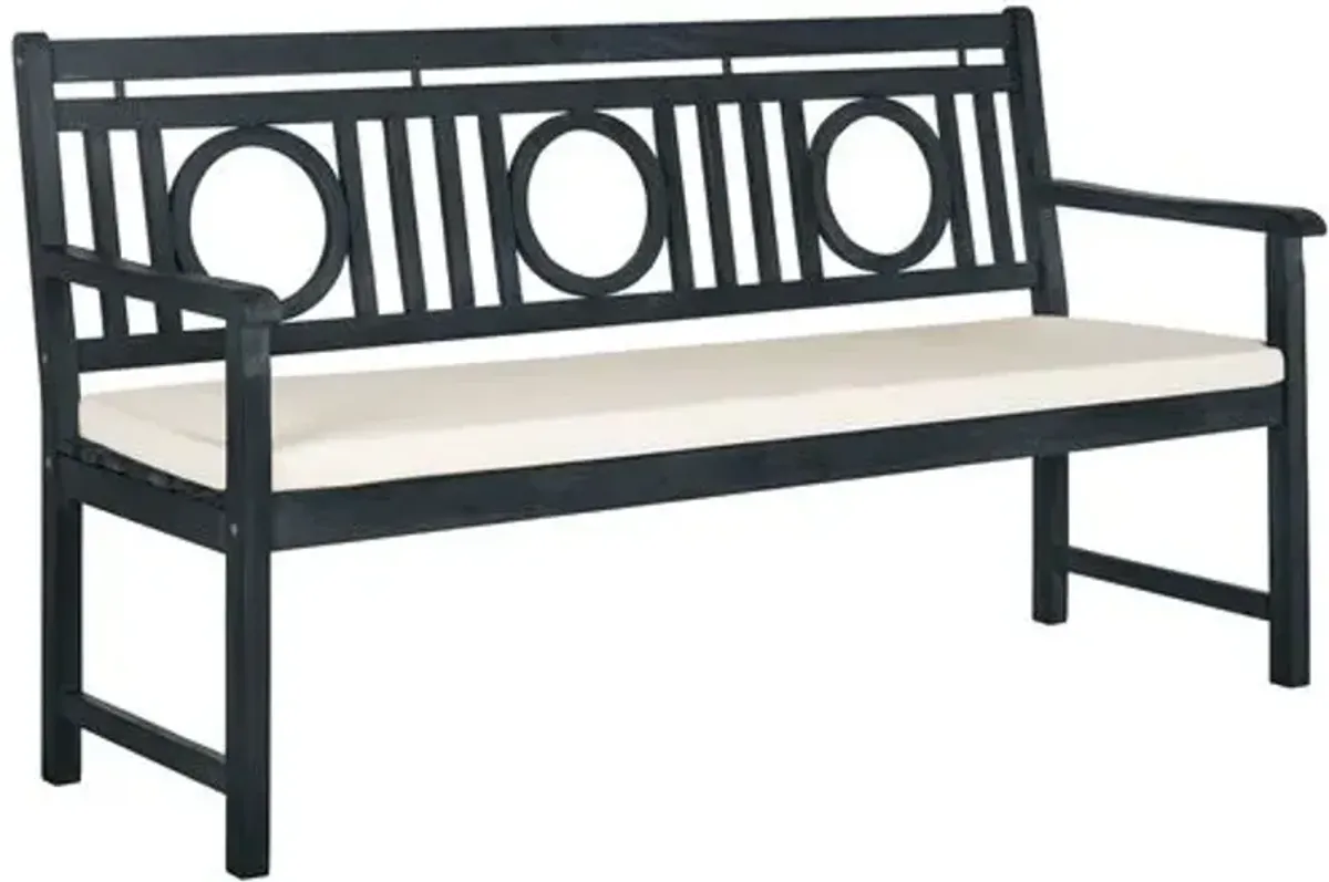 Praia Outdoor Bench - Dark Slate Gray - Ivory