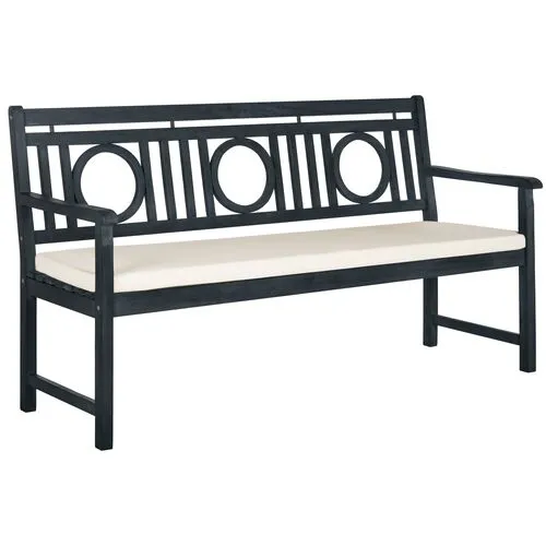 Praia Outdoor Bench - Dark Slate Gray - Ivory