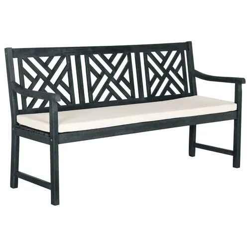 Bradbury Outdoor Bench - Dark Slate Gray - Ivory