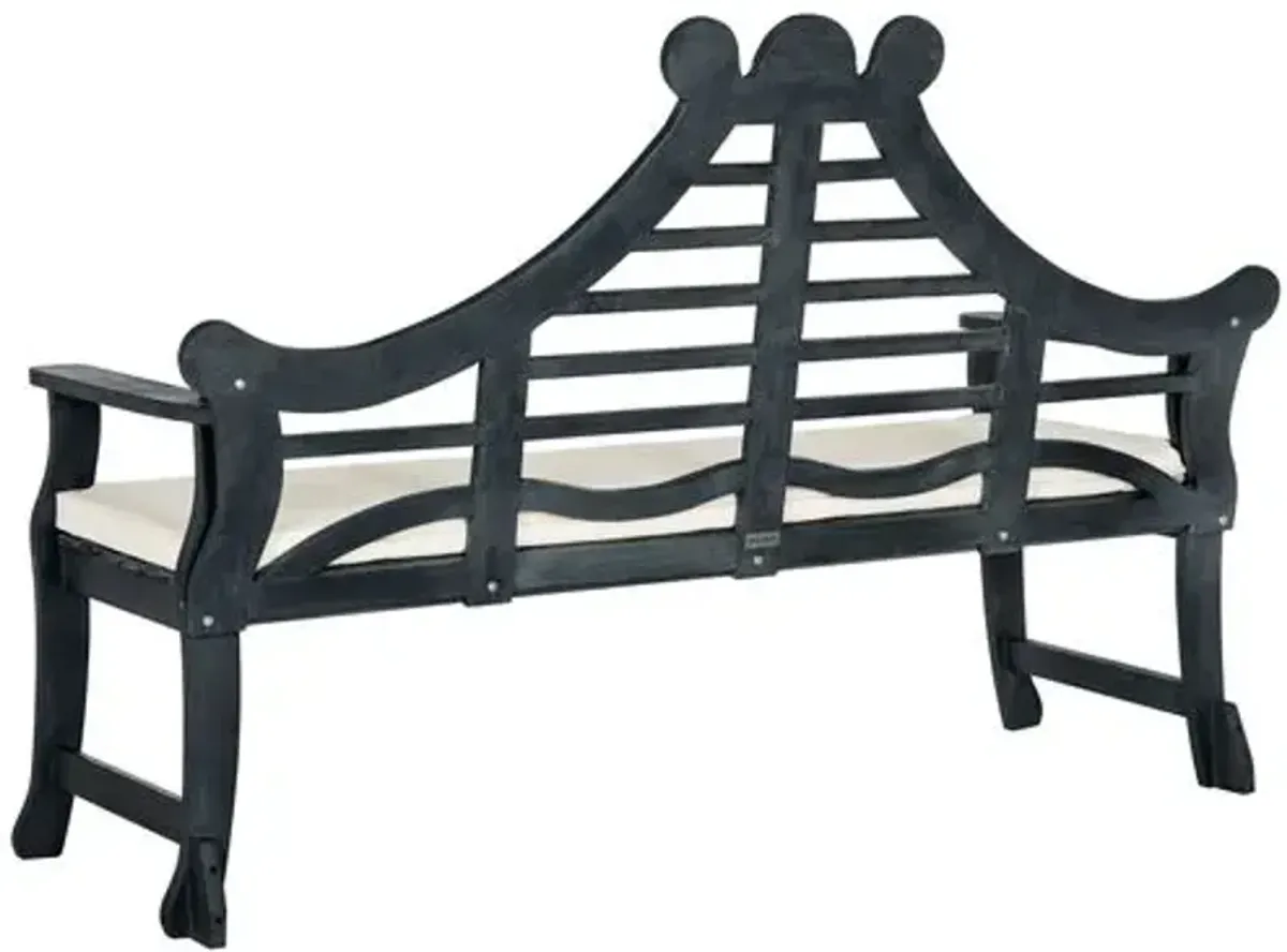 Pagoda Outdoor Bench - Dark Slate Gray