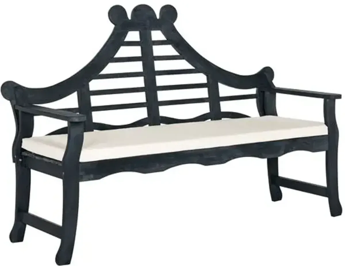 Pagoda Outdoor Bench - Ivory